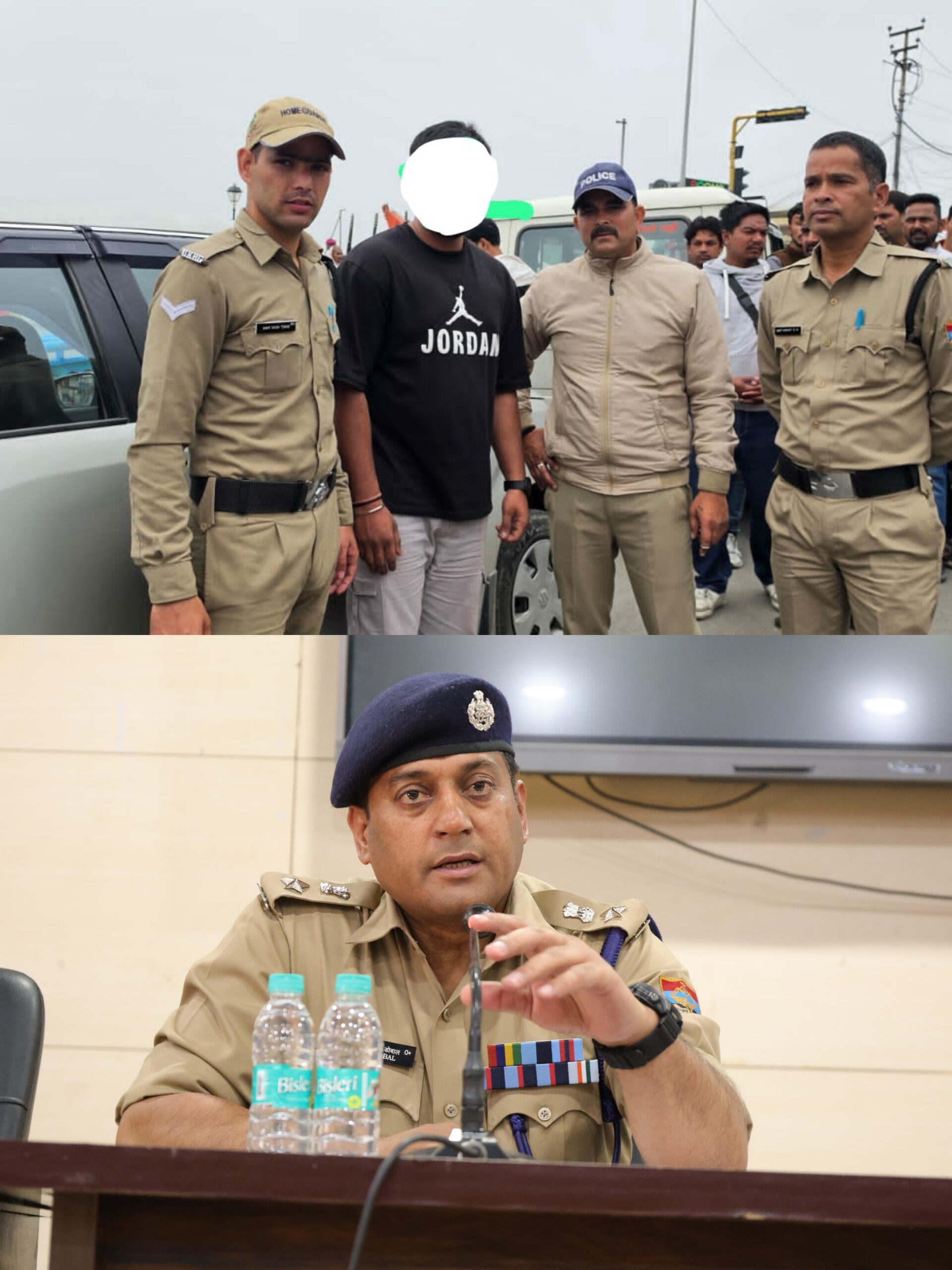 वाहन में वर्दी व पी कैप रखकर नशे की हालत में वाहन चलाने वाले युवक को पुलिस ने किया गिरफ्तार