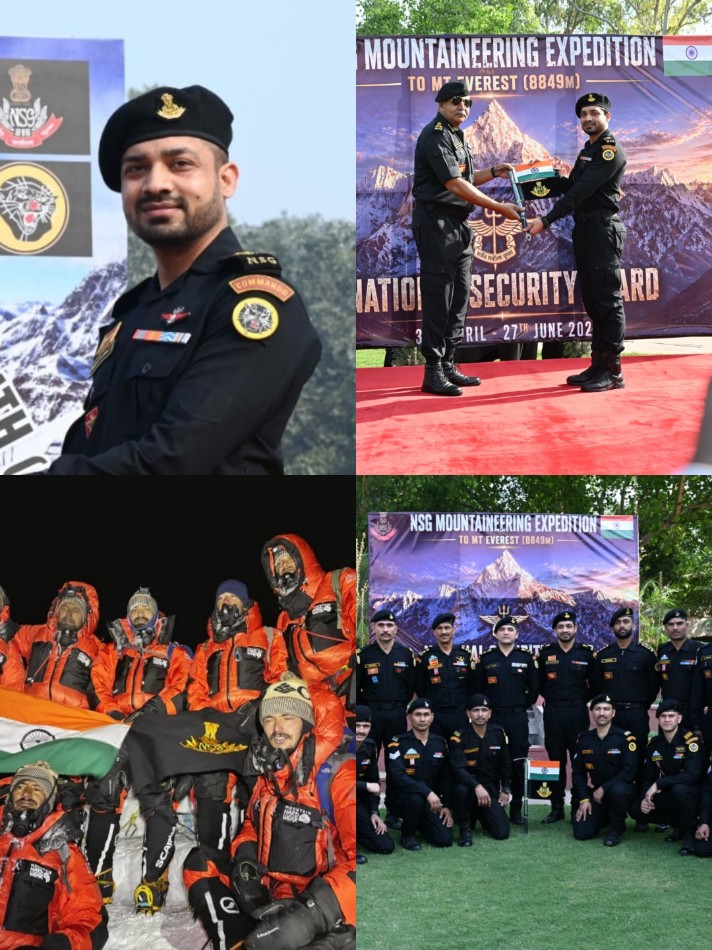 देवभूमि के सपूतों ने छुआ आसमान : NSG के मेजर अखिलेश भट्ट के नेतृत्व में उत्तराखंड के वीरों ने एवरेस्ट पर लहराया तिरंगा”